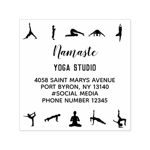 Personalized Yoga Studio Return Address Self_inking Stamp