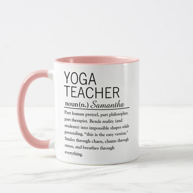 Personalized Yoga Teacher Definition Mug (Left)