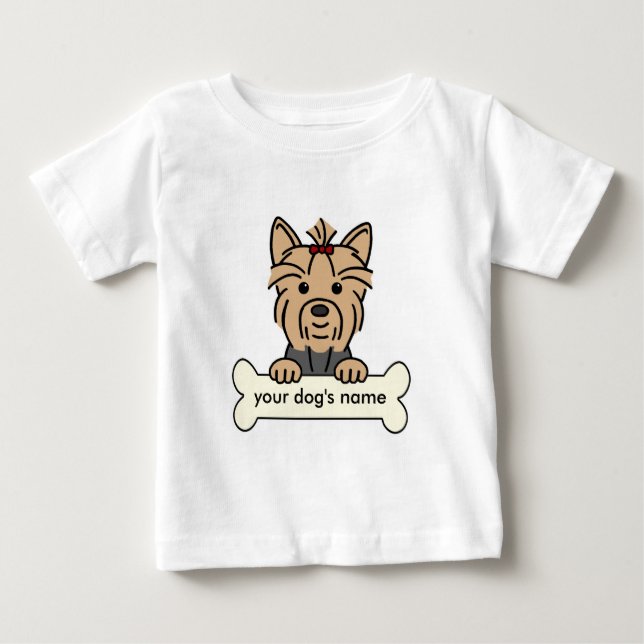 Personalized Yorkie Baby T-Shirt (Front)