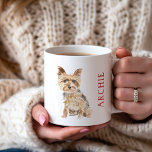 Personalized Yorkie  Coffee Mug<br><div class="desc">Featuring a beautifully hand-painted watercolor-style illustration of an adorable Yorkshire Terrier,  this mug is perfect for dog lovers.</div>