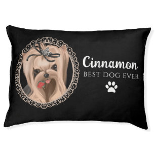 Personalized Yorkie Dog Bed