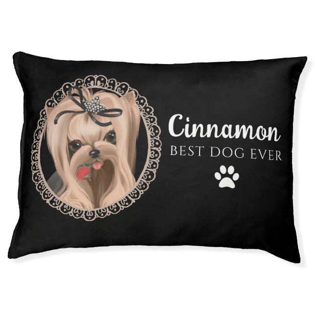 Personalized Yorkie Dog Bed (Front)