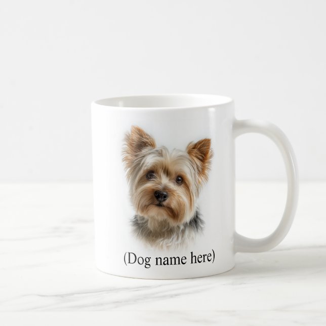 Personalized Yorkie Dog Mom Coffee Mug (Right)