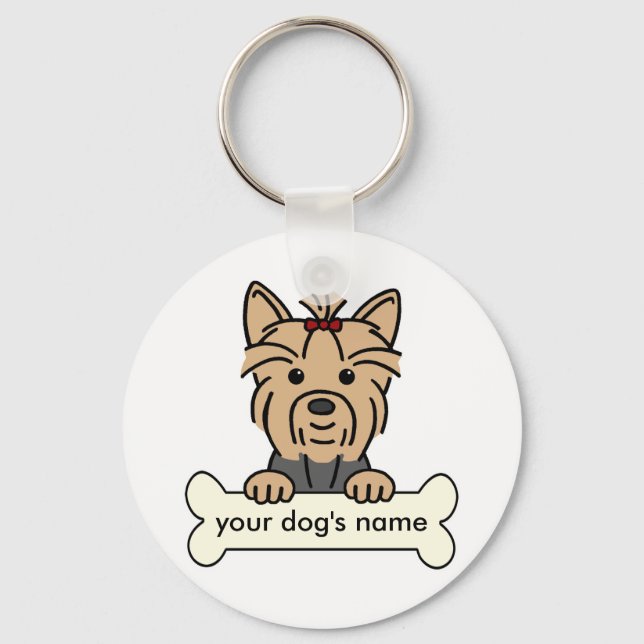 Personalized Yorkie Keychain (Front)
