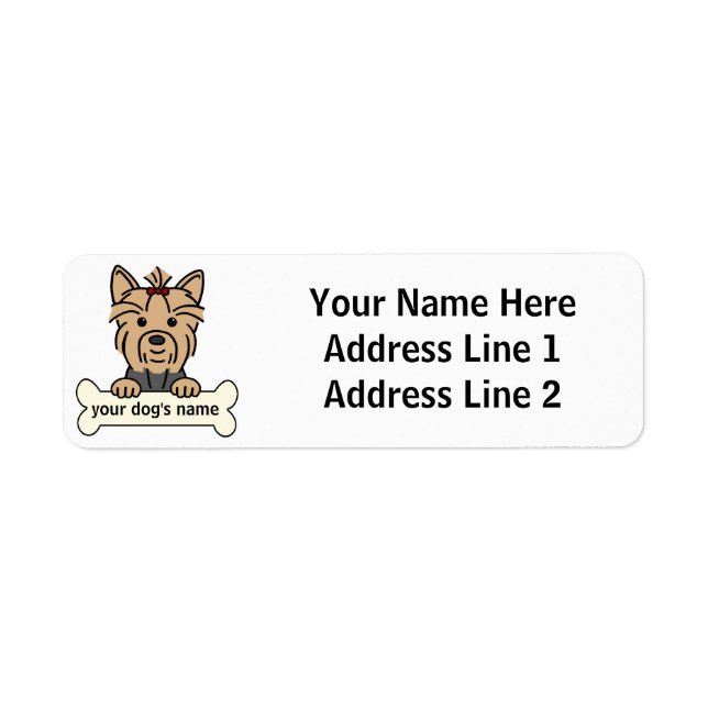 Personalized Yorkie Label (Front)