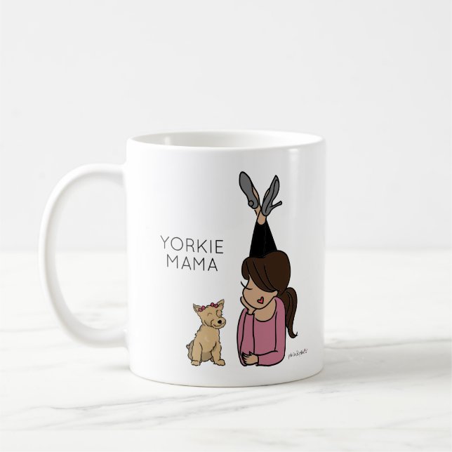 Personalized Yorkie Mama Coffee Mug (Left)