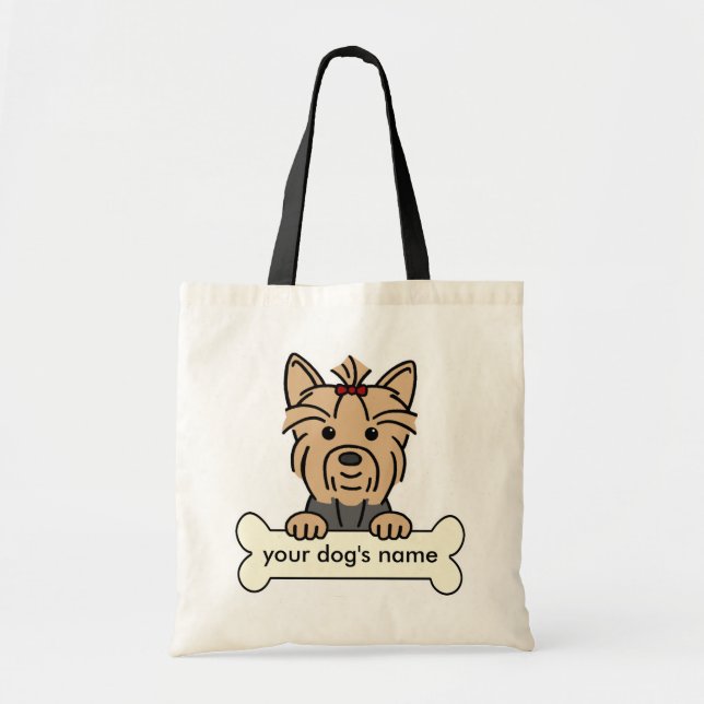 Personalized Yorkie Tote Bag (Front)