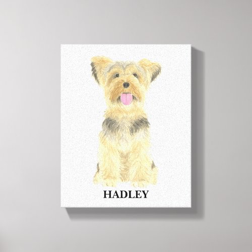 Personalized Yorkie Yorkshire Terrier Canvas Print