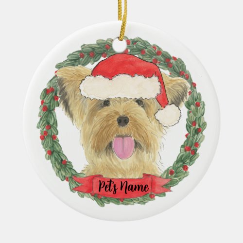 Personalized Yorkie Yorkshire Terrier Ceramic Ornament