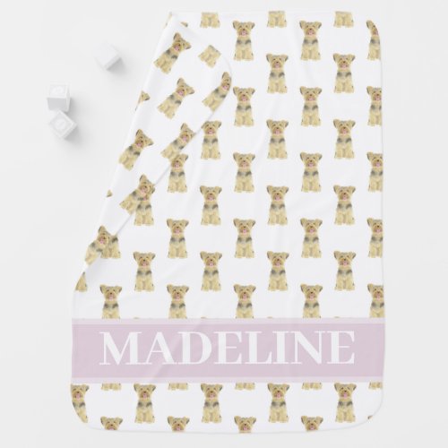 Personalized Yorkie Yorkshire Terrier Pink & White