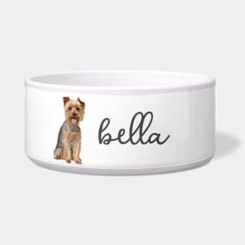 Personalized Yorkshire Terrier Dog Food Bowl