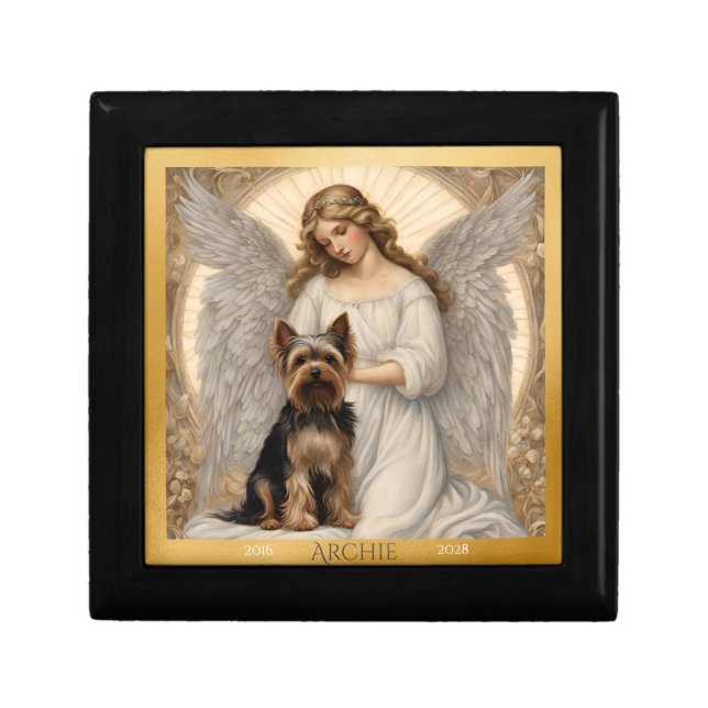 Personalized Yorkshire Terrier Memorial Keepsake  Gift Box (Front)