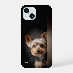 Personalized Yorkshire Terrier Portrait iPhone 15 Case