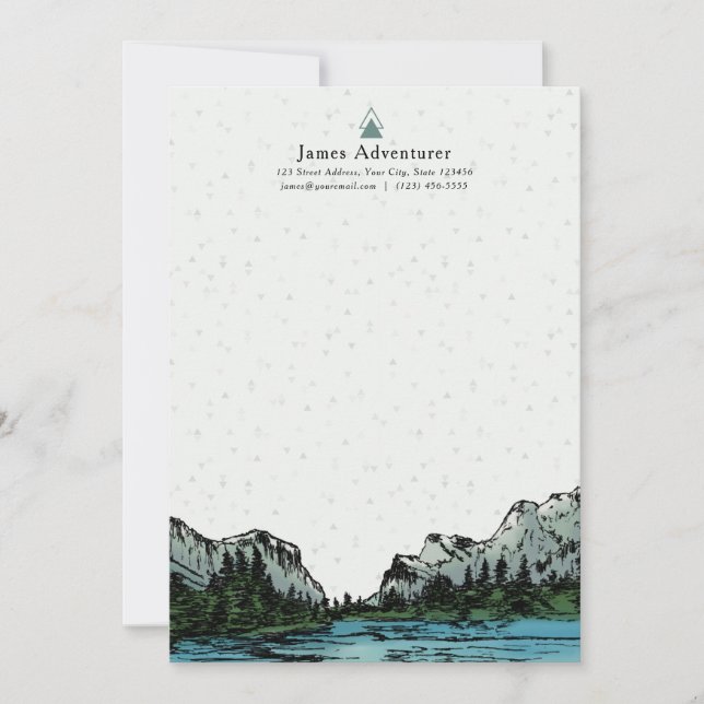 Personalized Yosemite Inspired Thank You Notecard (Front)