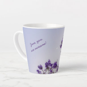 Personalized “You Are Awesome” Jacaranda tree Latte Mug