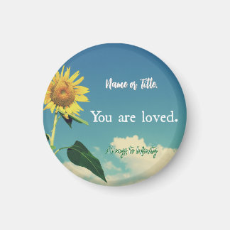 Personalized You are Loved with Sunflower Magnet