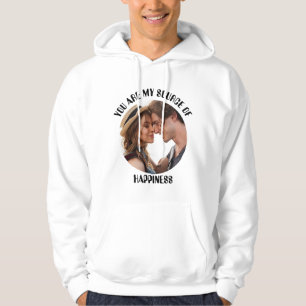 Personalized You Are My Source of Happiness Photo Hoodie