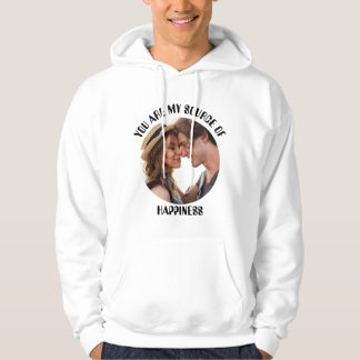 Personalized You Are My Source of Happiness Photo Hoodie