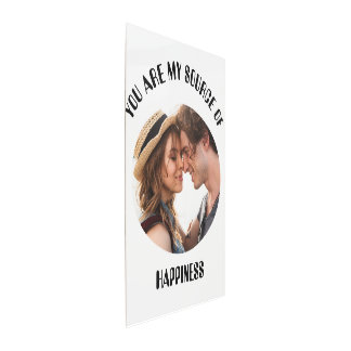 Personalized You Are My Source of Happiness Photo Metal Print