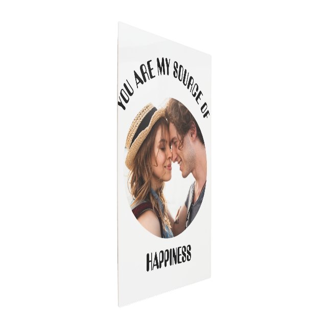 Personalized You Are My Source of Happiness Photo Metal Print (3/4)
