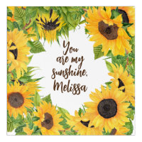 Personalized You are my Sunshine Sunflower