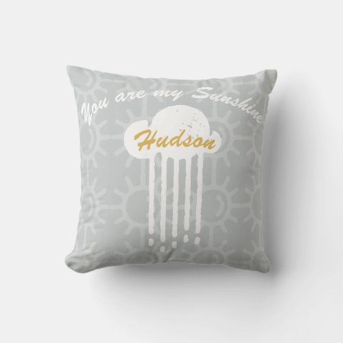 Personalized You Are My Sunshine Throw Pillow