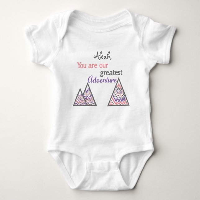 Personalized You are our greatest adventure Baby Bodysuit (Front)