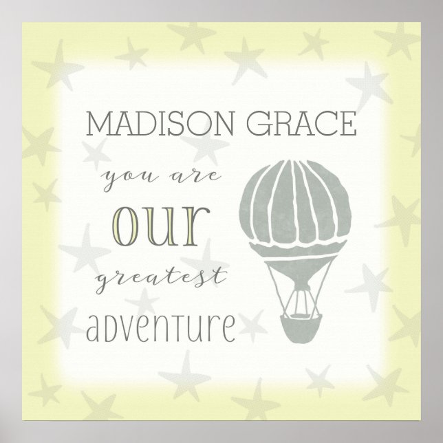 Personalized You Are Our Greatest Adventure Poster (Front)