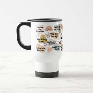 Personalized You Are So Loved Encouragement Quote Travel Mug