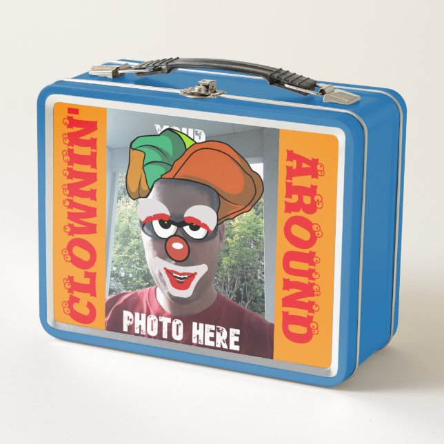 Personalized YOU AS A CLOWN Metal Lunch Box (Front)