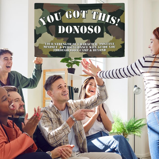 Personalized You Got This! Boot Camp Farewell Camo Banner (Creator Uploaded)