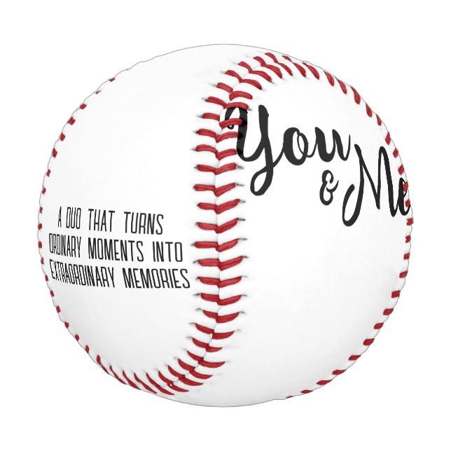 Personalized You & Me Baseball (Angled)