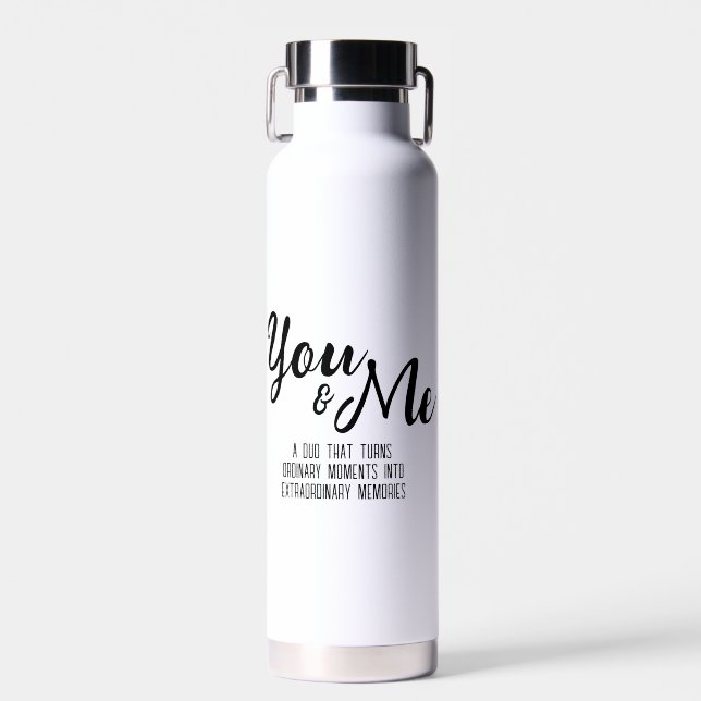 Personalized You & Me Water Bottle (Front)