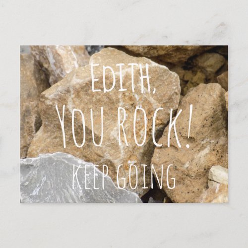 Personalized You Rock Keep Going Postcard