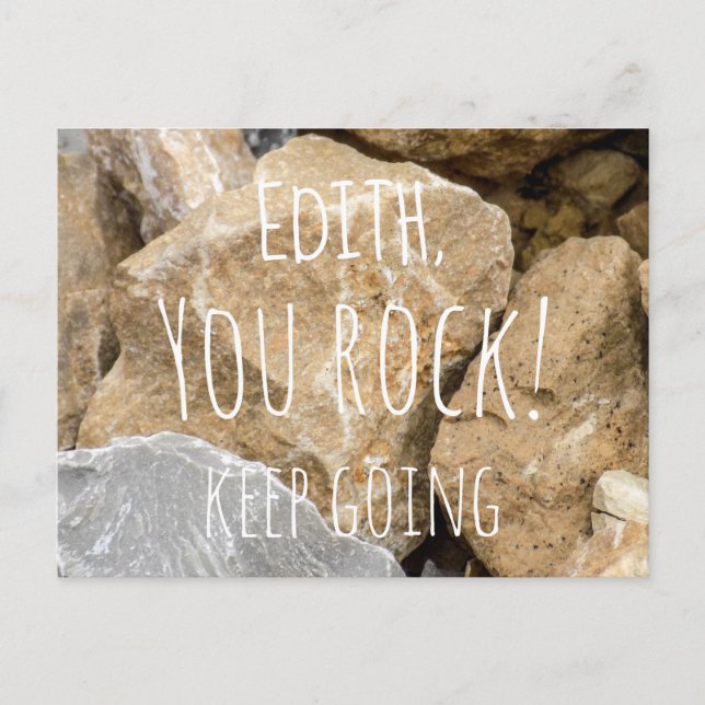 Personalized/ You Rock, Keep Going Postcard (Front)