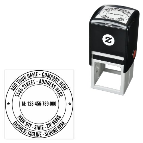 Personalized Your Address Name _ Unique Design Self_inking Stamp