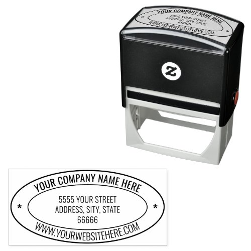 Personalized Your Address Oval Self_inking Stamp