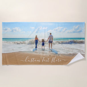 Personalized Your Beach Towel with Custom Text