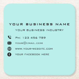 Personalized Your Branded Business Paper Coasters
