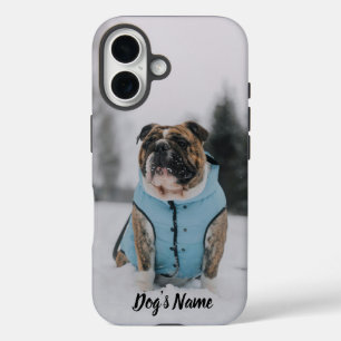 Personalized your Bulldog Photo & Name iPhone 16 Case