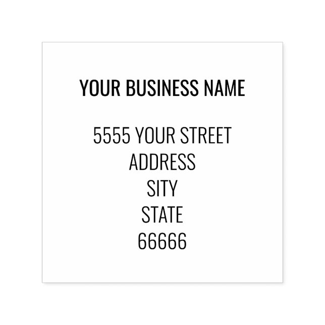 Personalized Your Business Address Name Stamp (Design)