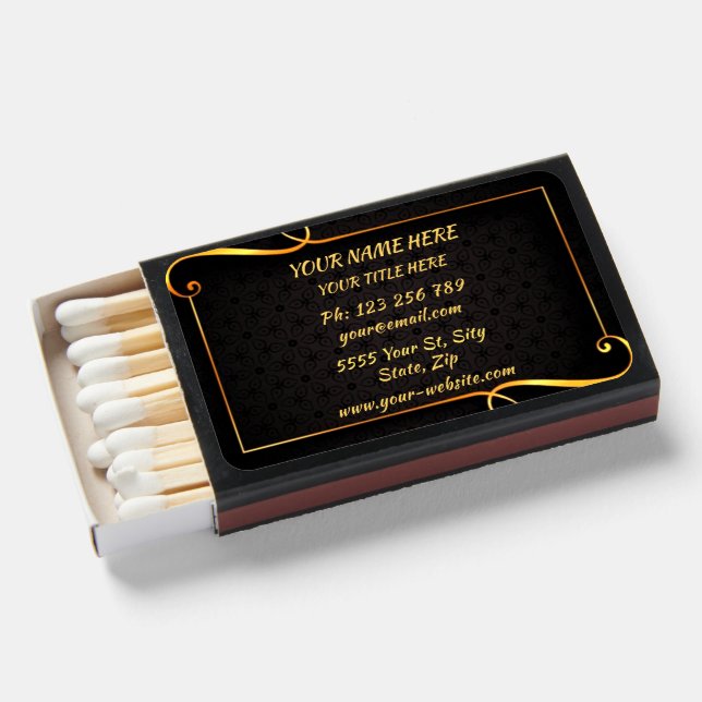 Personalized Your Business Card Matchboxes (Front Open)