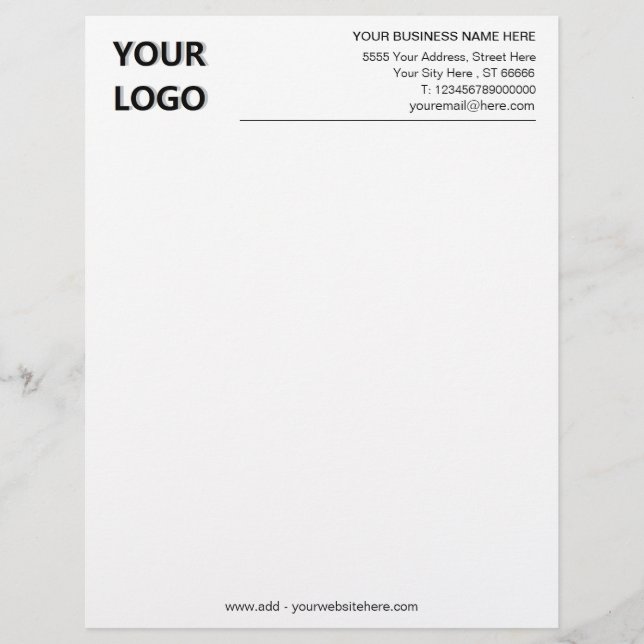 Personalized Your Business Letterhead Template (Front)