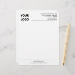 Personalized Your Business Letterhead with Logo<br><div class="desc">Custom Colors and Fonts - Personalized Your Business Letterhead with Company Logo - Add Your Logo - Image or QR Code - Photo / Business Name - Company / Address - Contact Information / More - Resize and move or remove and add elements / image with Customization tool. Choose fonts...</div>