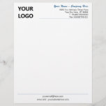 Personalized Your Business Letterhead with Logo<br><div class="desc">Custom Colors and Font - Your Business Letterhead with Logo - Add Your Logo - Image / Business Name - Company / Address - Contact Information - Resize and move or remove and add elements / image with Customization tool. Choose Your Font / Colors / Size ! Good Luck -...</div>