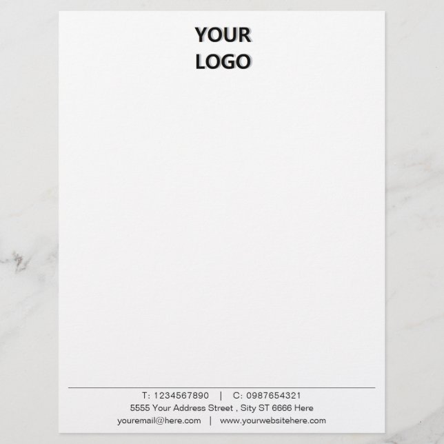 Personalized Your Business Letterhead with Logo (Front)
