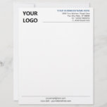 Personalized Your Business Logo Company Letterhead<br><div class="desc">Custom Colors and Font - Your Business Name Address Info Letterhead with Logo - Add Your Logo - Image / Name - Company / Address - Contact Information - Resize and move or remove and add elements / image with Customization tool. Choose colors / font / size ! Good Luck...</div>
