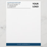 Personalized Your Business Logo Info Letterhead<br><div class="desc">Custom Simple Personalized Business Office Letterhead with Logo - Add Your Logo - Image / Business Name - Company / Address / Contact Information - Resize and move or remove and add elements - image / text with customization tool. Choose / add your favorite text font and colors. Enjoy -...</div>