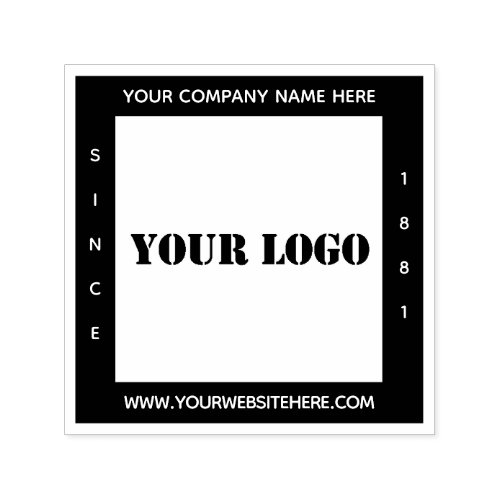 Personalized Your Business Logo Name Modern Colors Self_inking Stamp