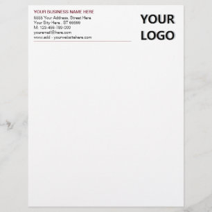 Personalized Your Business Logo Office Letterhead
